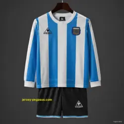 Retro 1998 Kids Argentina Home Long Sleeve Jersey