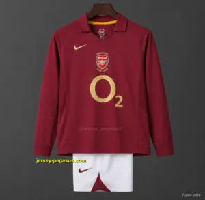 Retro Kids Arsenal Home Long Sleeve Jersey