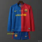 Retro Kids Barcelona Home Champions Long Sleeve Jersey