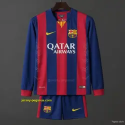 Retro Kids Barcelona Home Long Sleeve Jersey