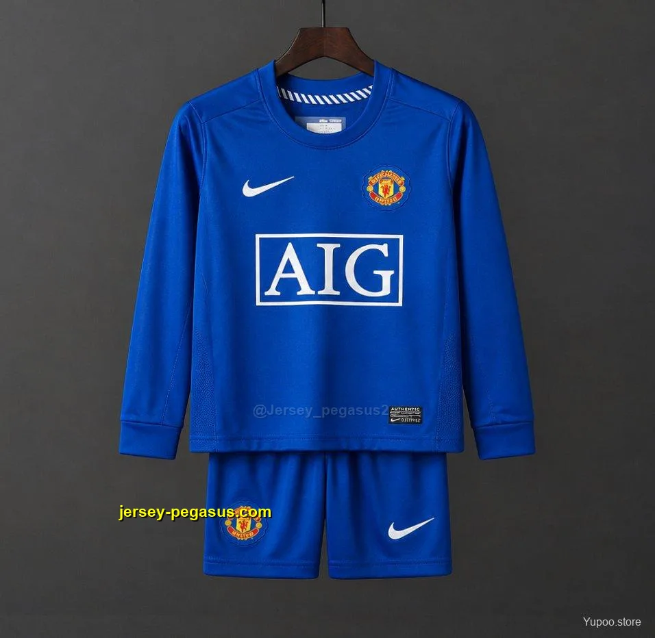 Retro Kids Manchester United Long Sleeve Third Jersey Retro Kids Manchester United Long Sleeve Third Jersey