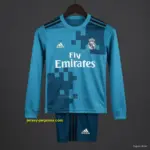 Retro Kids Real Madrid Third Long Sleeve Jersey