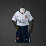 M-U 0809 Away (League Edition) Retro Kids Kit Jersey