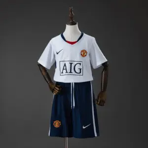 M-U 0809 Away (League Edition) Retro Kids Kit Jersey