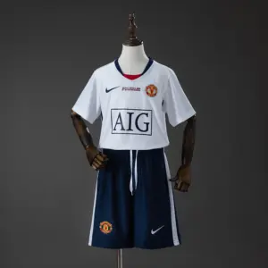M-U Away (UEFA Champions League) Retro Kids Kit Jersey