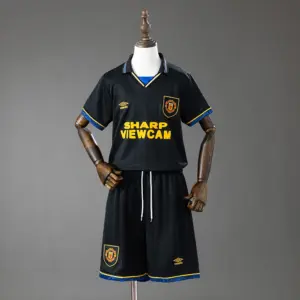 M-U Away Retro Kids Kit Jersey