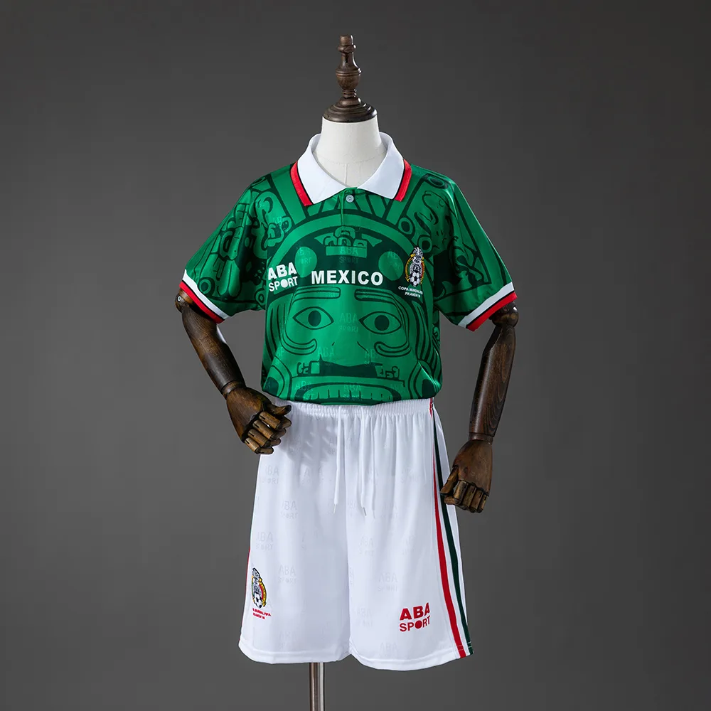 Mexico 1998 Home Retro Kids Kit Jersey Mexico 1998 Home Retro Kids Kit Jersey