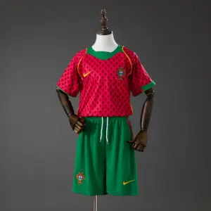 Portugal 2004 Home Retro Kids Kit Jersey