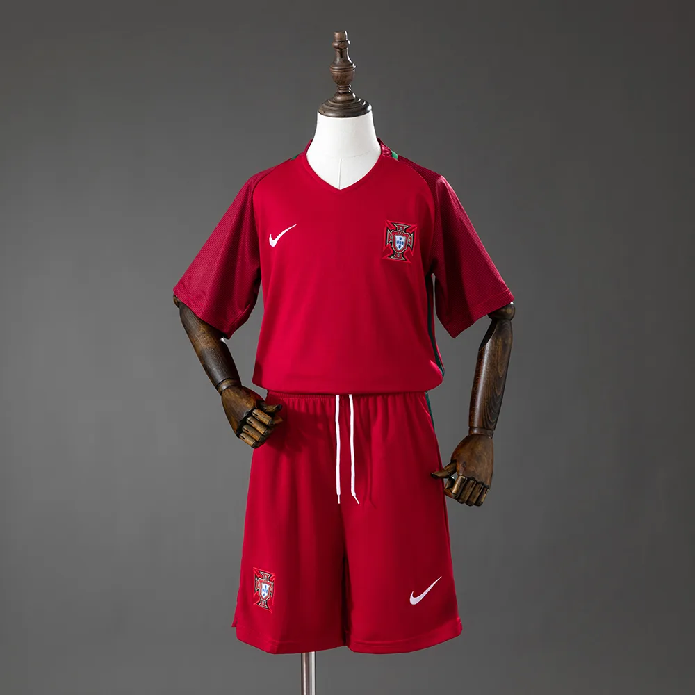 Portugal Home Retro Kids Kit Jersey Portugal Home Retro Kids Kit Jersey