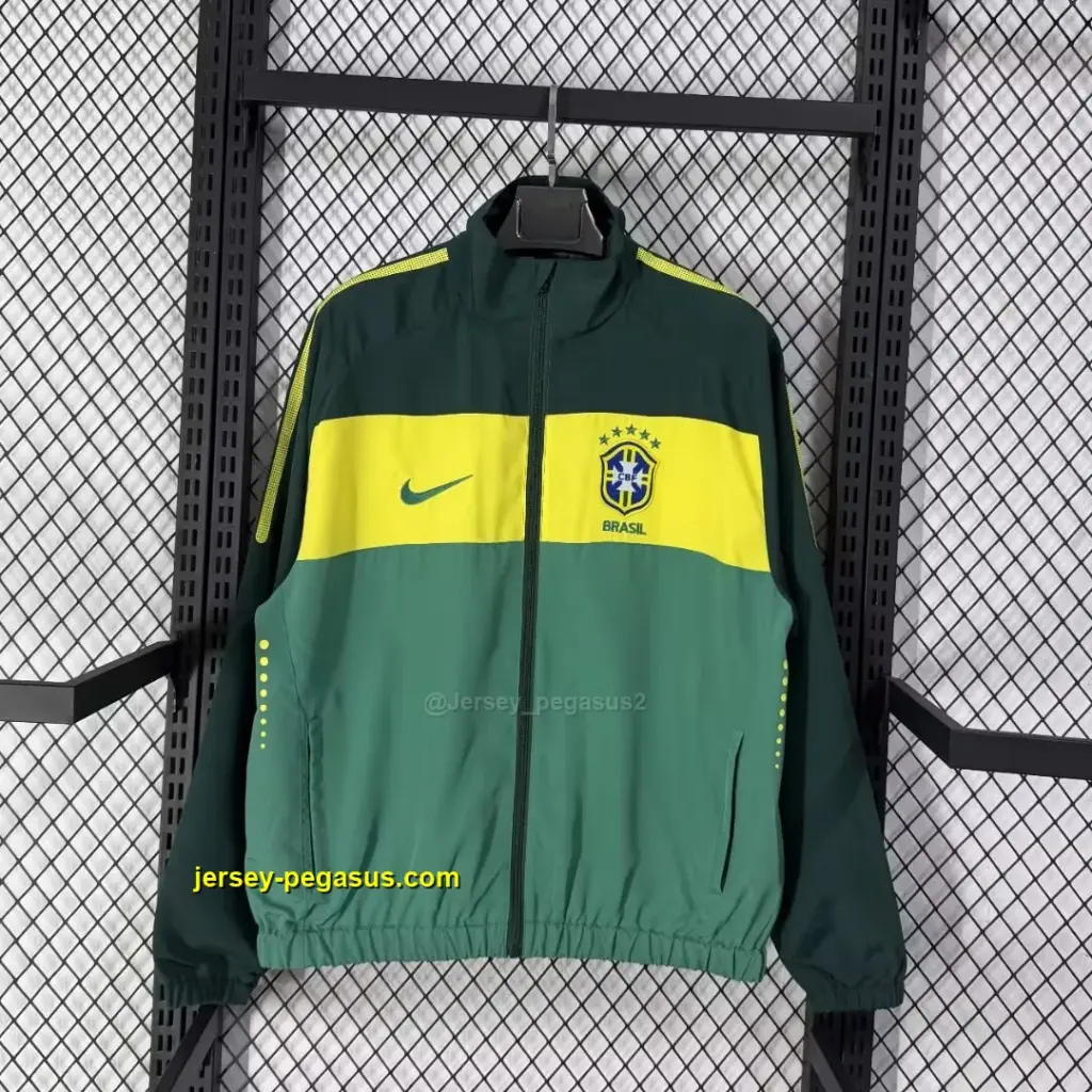 Brazil 2026 green windbreaker jacket