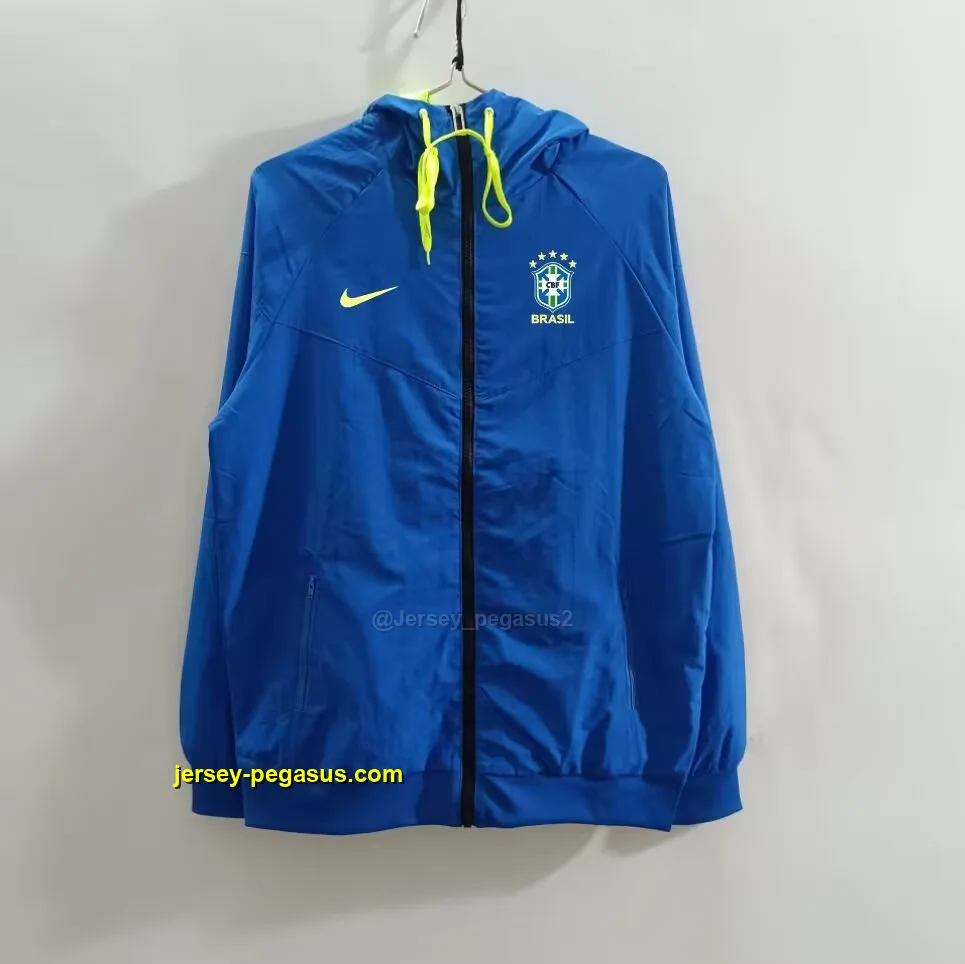 Brazil blue windbreaker jacket Brazil blue windbreaker jacket