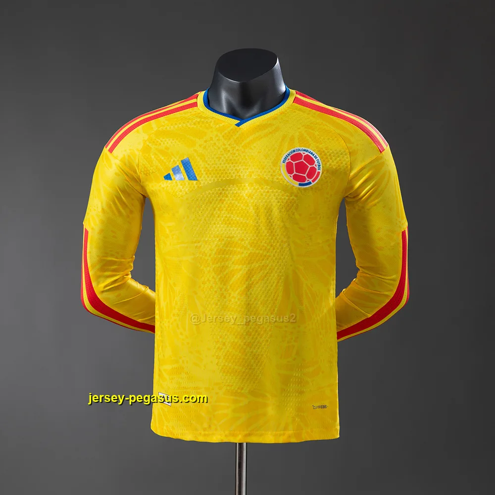 Colombia 2026 Home Long-Sleeve Player Version Jersey Colombia 2026 Home Long-Sleeve Player Version Jersey