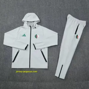 Algeria 2026 gray windbreaker jacket+pants