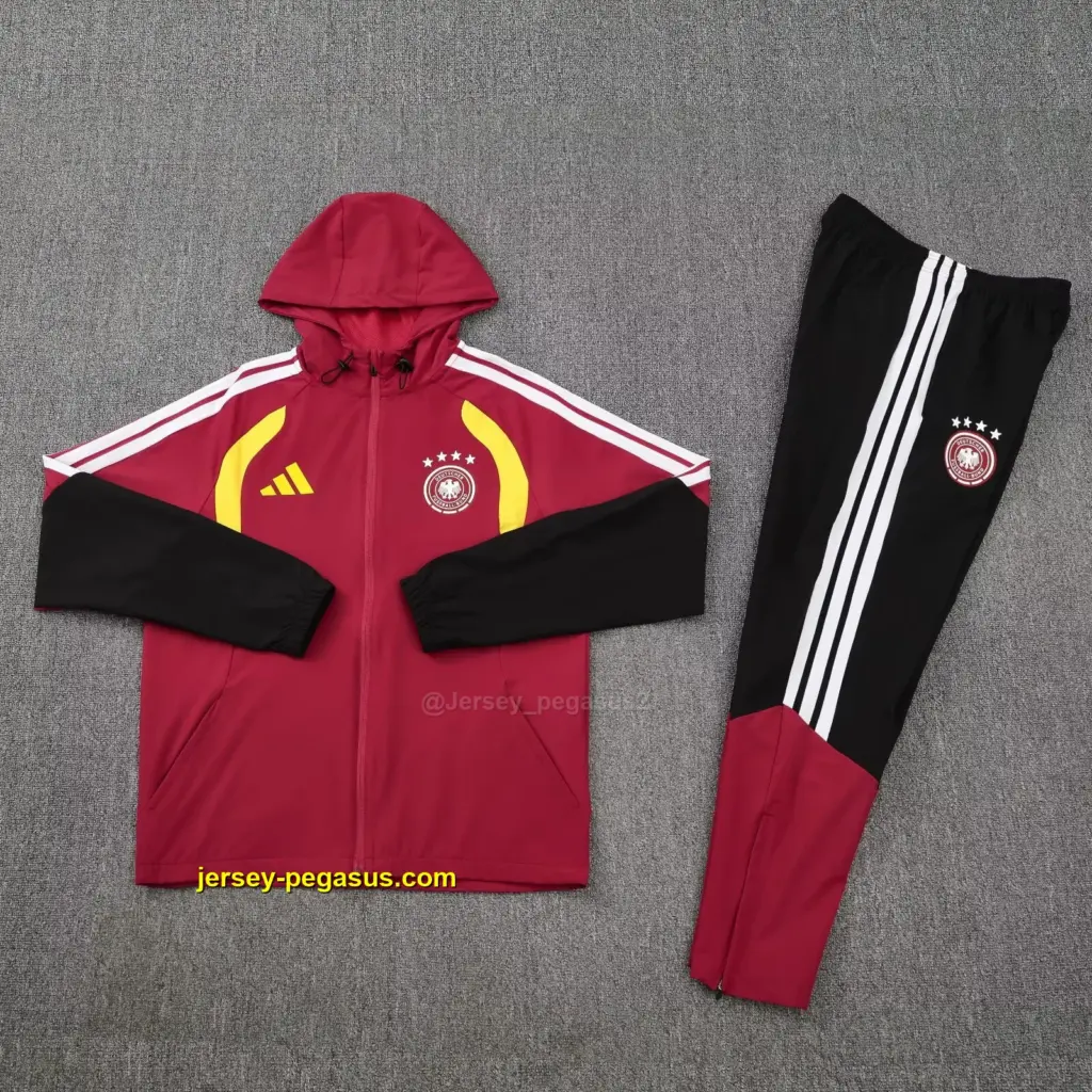 Germany 2026 red windbreaker jacket+pants