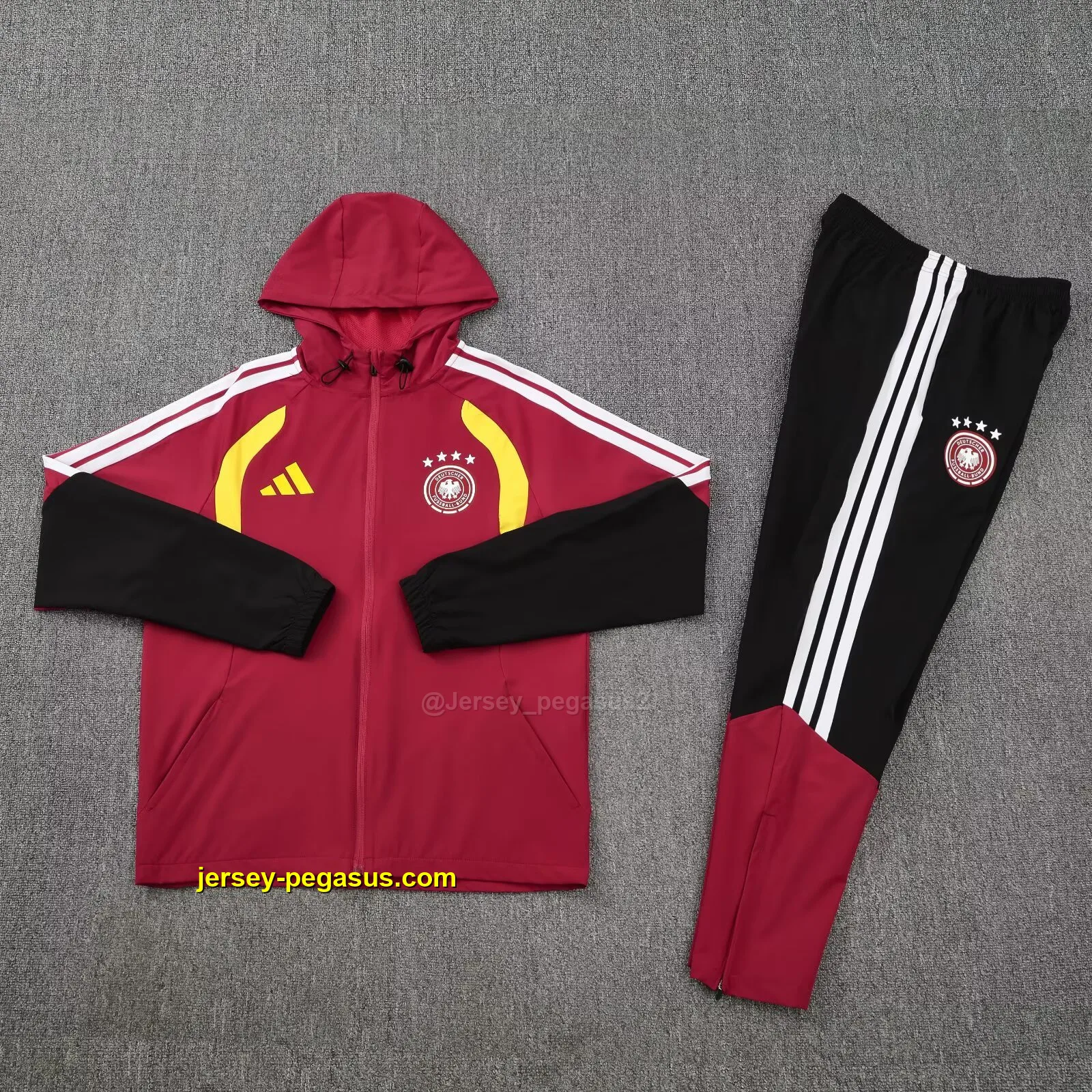 Germany 2026 red windbreaker jacket+pants Germany 2026 red windbreaker jacket+pants