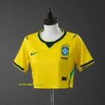 Brazil 2026 Home crop top style Jersey