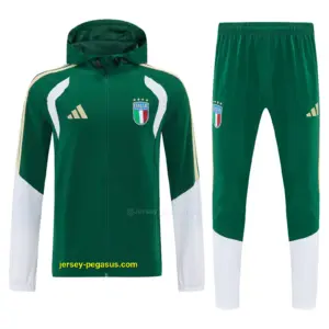 Italy 2026 green windbreaker jacket+pants