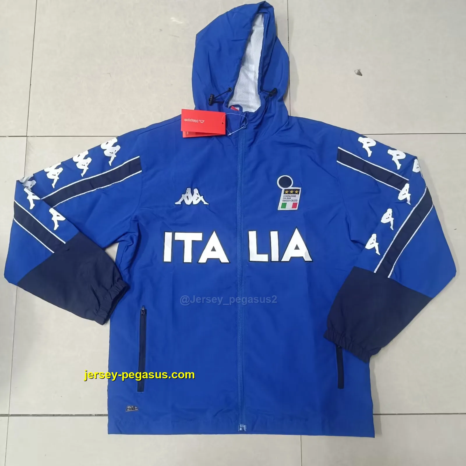 Italy blue windbreaker jacket Italy blue windbreaker jacket