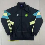 Jamaica black with green windbreaker jacket