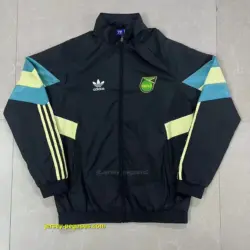 Jamaica black with green windbreaker jacket