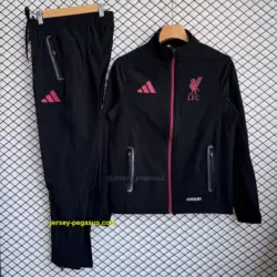 L- black windbreaker jacket+pants