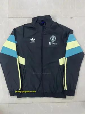 Man U black windbreaker jacket