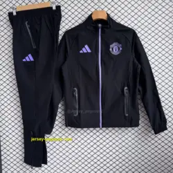 Man U black windbreaker jacket+pants