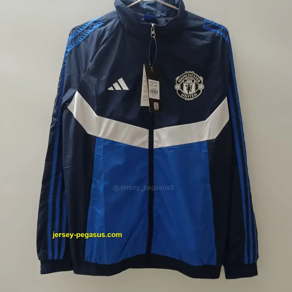 Man U blue windbreaker jacket