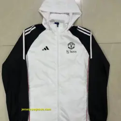 Man U white windbreaker jacket