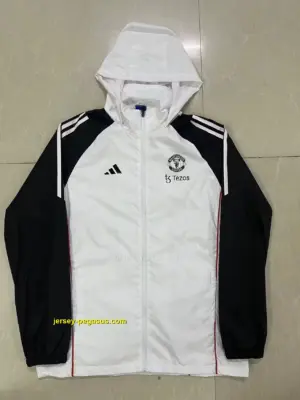 Man U white windbreaker jacket