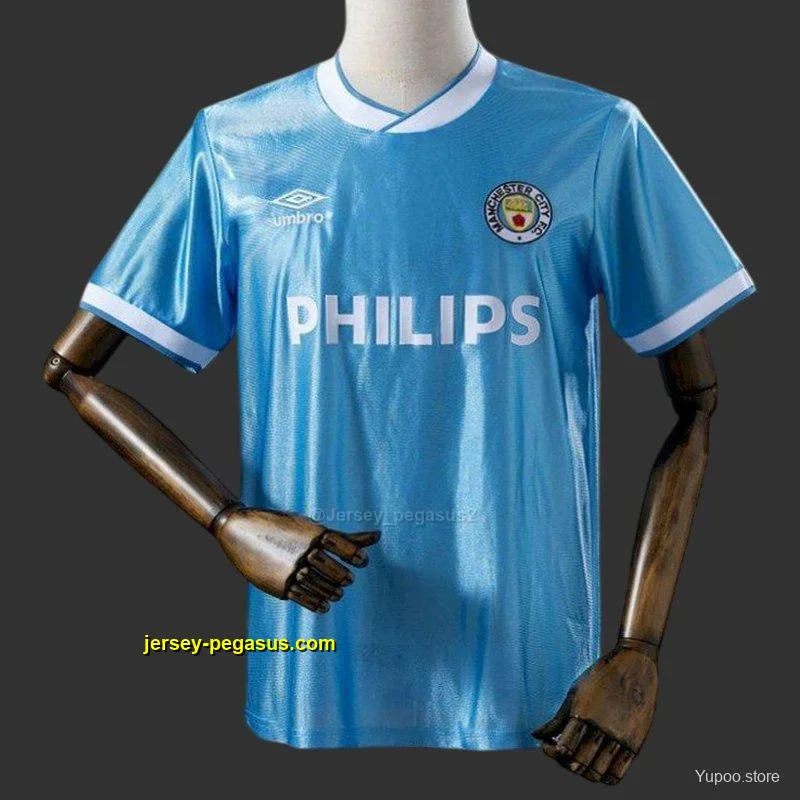 19 Retro Manchester City Home Jersey 19 Retro Manchester City Home Jersey