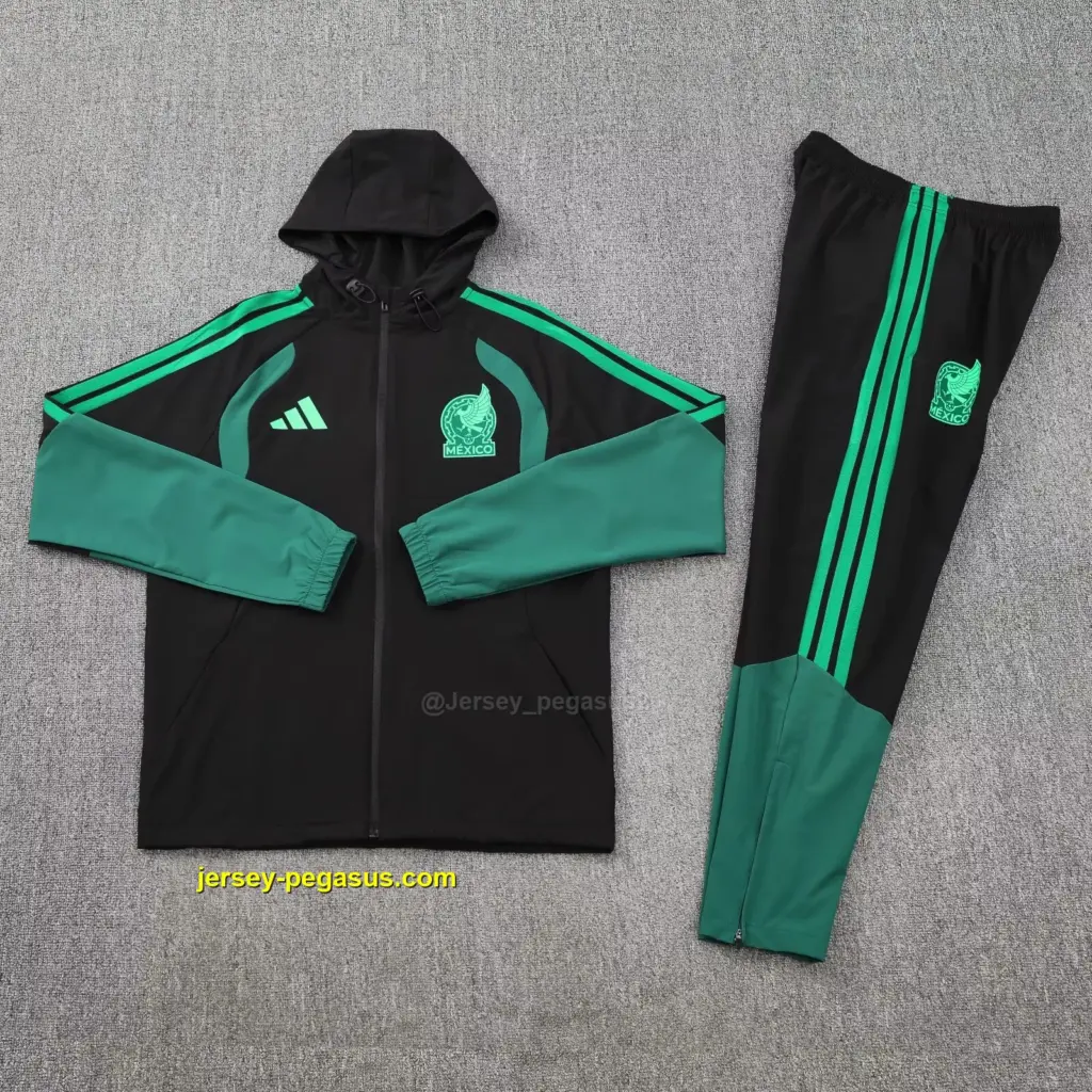 Mexico 2026 green windbreaker jacket+pants