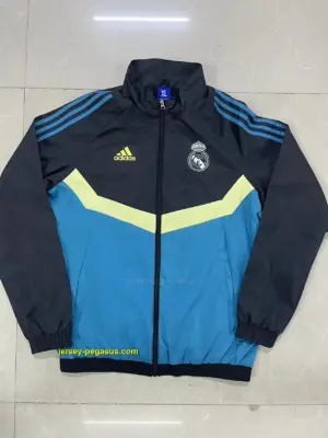 Real Madrid black- blue windbreaker jacket