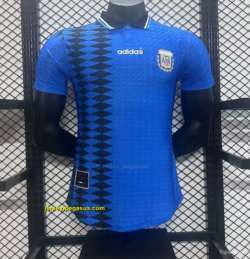 Player Version Retro 1994 Argentina Away Blue Jersey Player Version Retro 1994 Argentina Away Blue Jersey