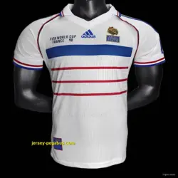 Player Version Retro 1998 France Away White Jersey
