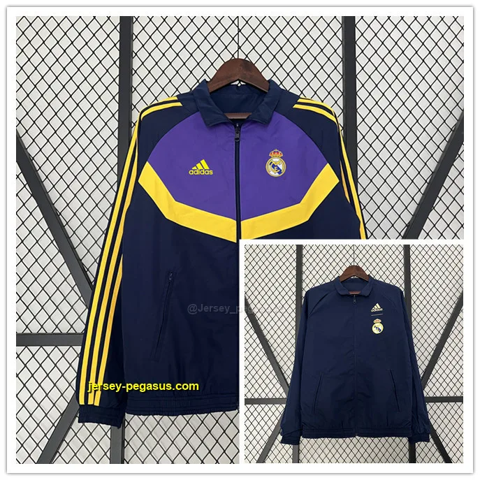 Real madrid pueple blue reversible jakcet Real madrid pueple blue reversible jakcet