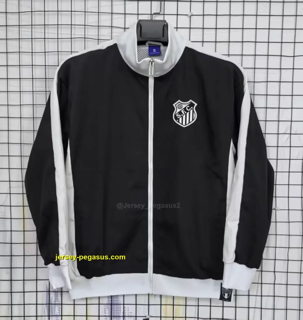 Santos black and white windbreaker jacket