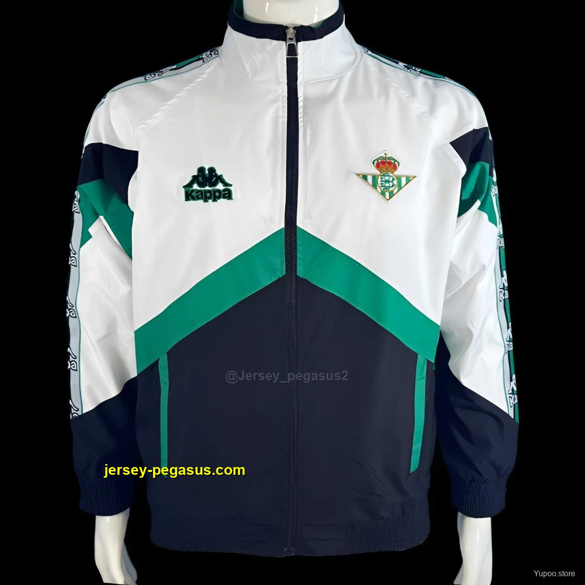 Real Betis WhiteBlack Windbreaker Real Betis WhiteBlack Windbreaker