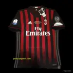 Retro 16 17 AC Milan Home Jersey Supercoppa TIM Juventus VS AC Milan With Superc