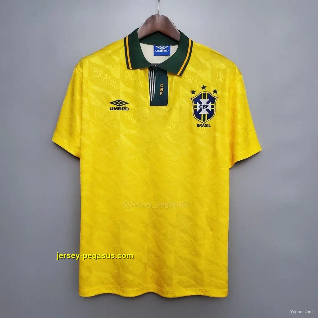 Retro 19 Brazil Home Soccer Jersey