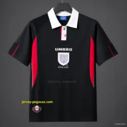 Retro 19 England Black & Red Away Jersey