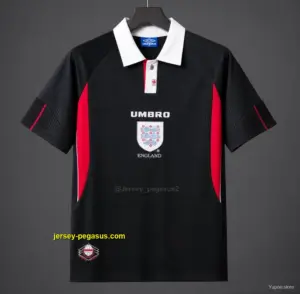 Retro 19 England Black & Red Away Jersey