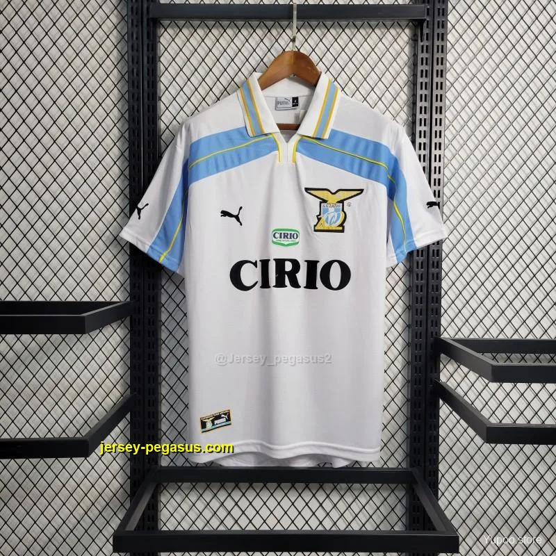 Retro 19 Lazio Third White Jersey Retro 19 Lazio Third White Jersey