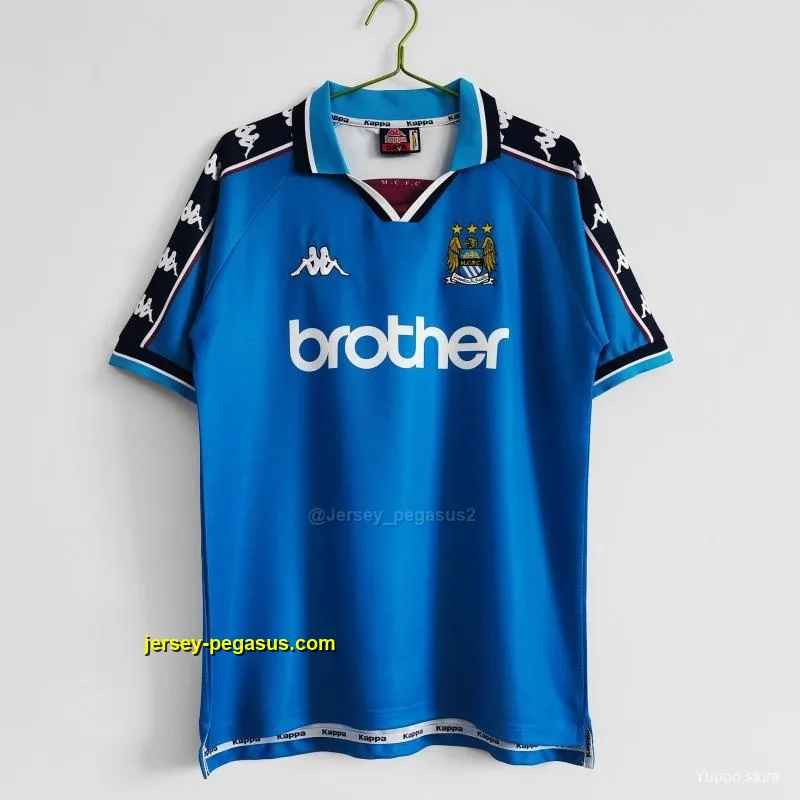 Retro 19 Manchester City Home Soccer Jersey Retro 19 Manchester City Home Soccer Jersey