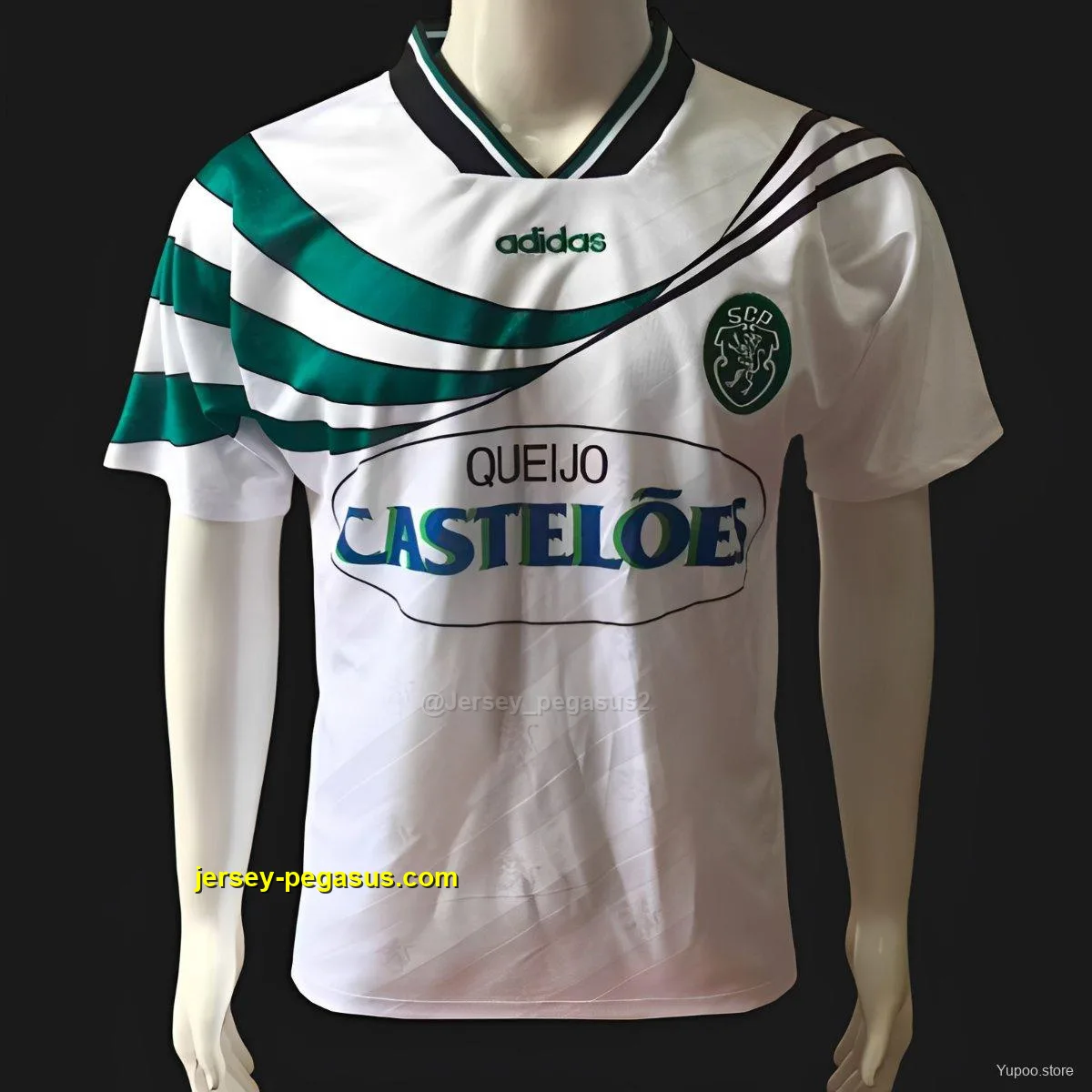 Retro 19 Sporting Lisbon Away White Jersey Retro 19 Sporting Lisbon Away White Jersey