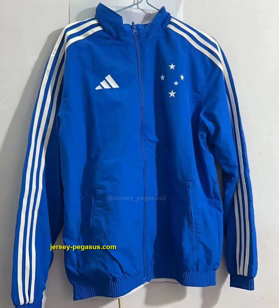 cruzeiro blue white reversible windbreaker jacket cruzeiro blue white reversible windbreaker jacket
