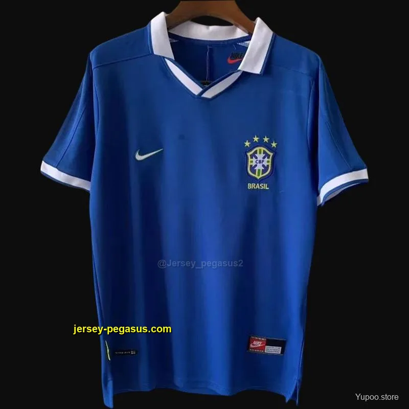 Retro 1970 Brazil Away Blue Jersey Retro 1970 Brazil Away Blue Jersey