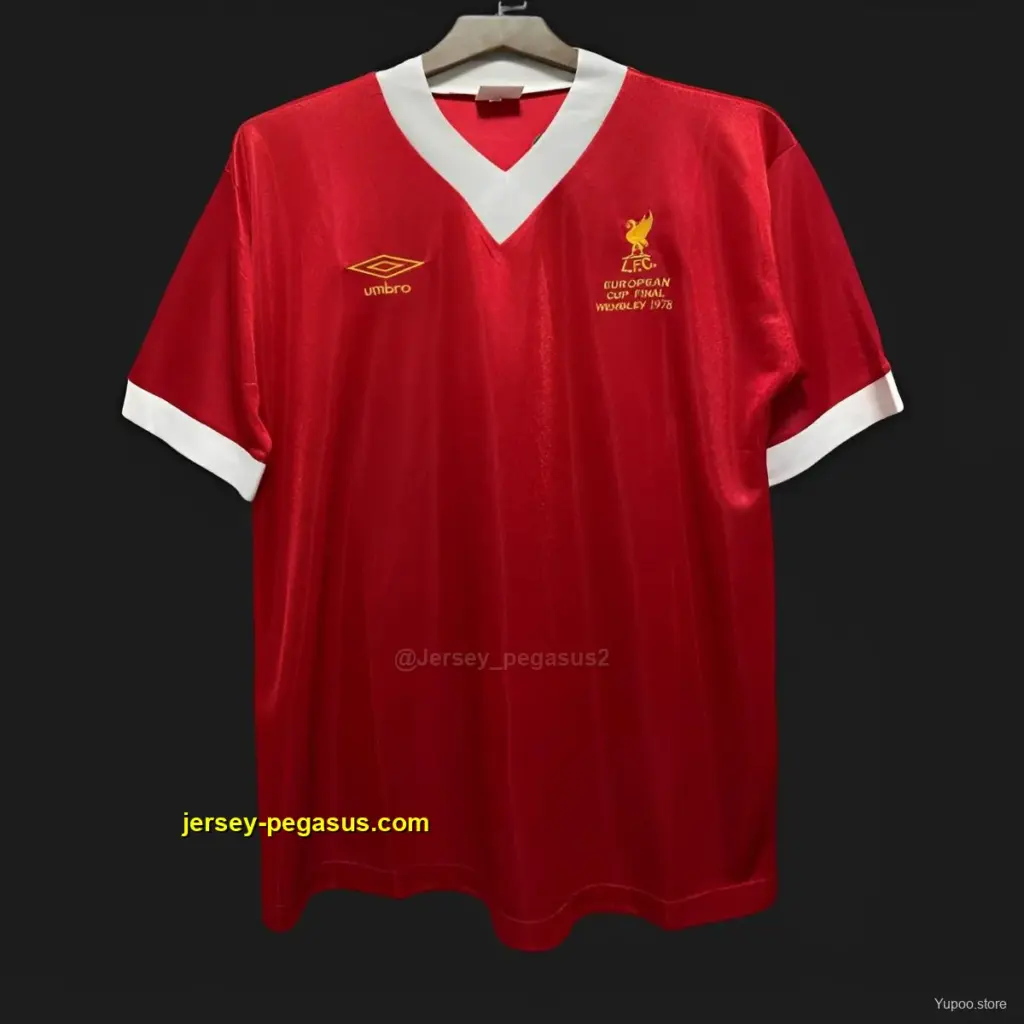 Retro 1978 Liverpool Home European Cup Final Jersey