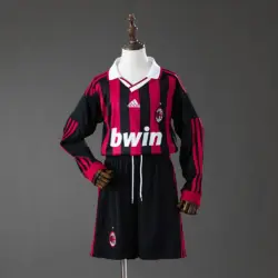AC Milan Home Retro Long Sleeve Kids Kit Jersey