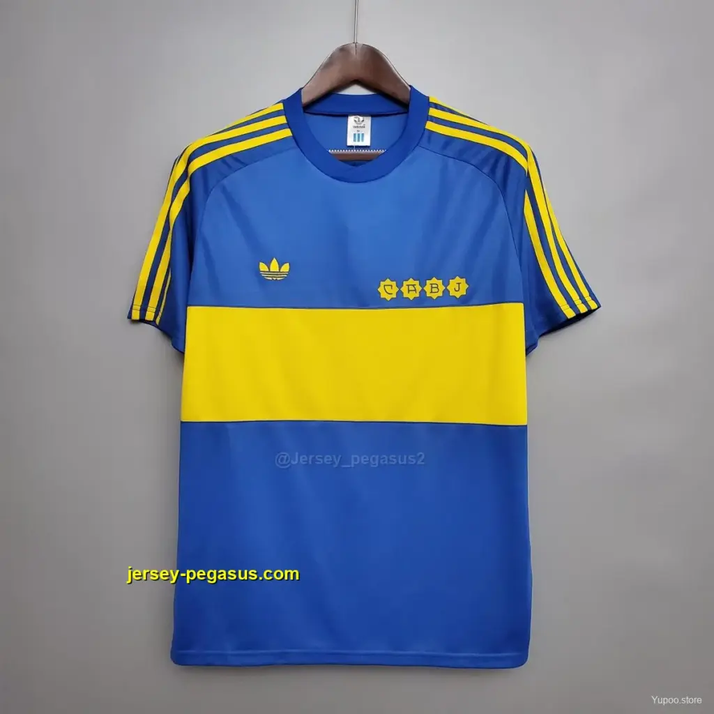 Retro 1981 Boca Juniors home Soccer Jersey